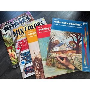 Mid Century Art Paint Books Lot of Five